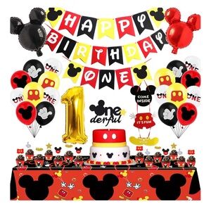 Mickey Mouse Birthday Party Supplies Set - Red, Black, Yellow